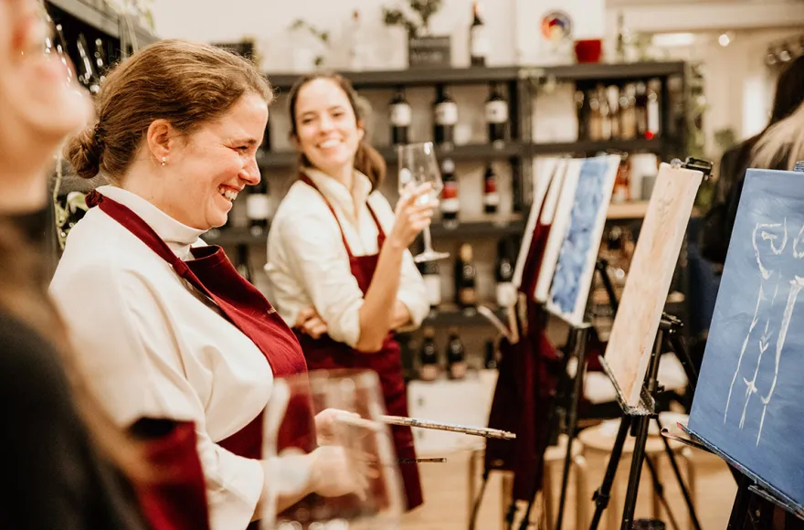 Aktmalerei München mit Weintasting