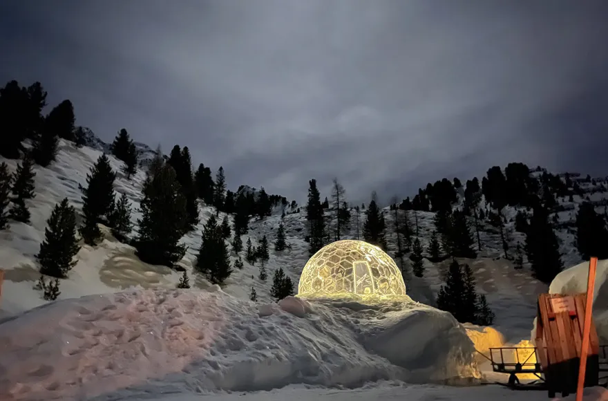 Übernachtung im Kristall Iglu Ötz für 2 (1 Nacht)