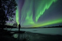 Übernachtung in der Glasdach-Hütte in Lappland für 2