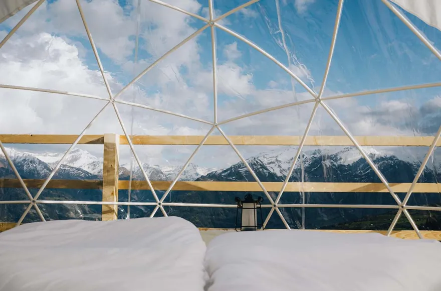 Bubble Übernachtung in der Bergfenster- Suite für 2 (1 Nacht) in Vella