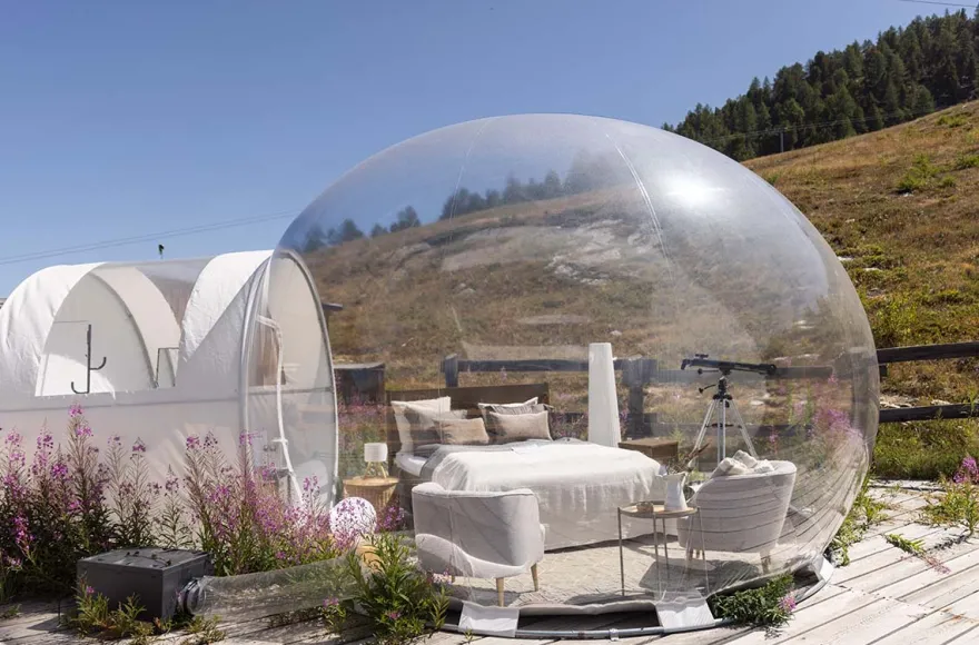 Bubble Übernachtung in der Deluxe- Suite für 2 (1 Nacht) in Wallis