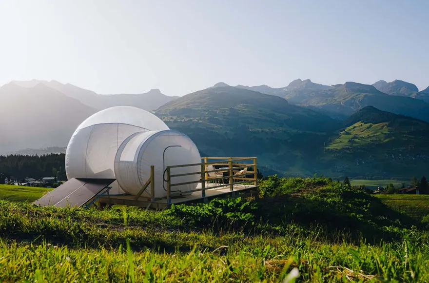 Bubble Übernachtung in der Deluxe- Suite für 2 (1 Nacht) in Graubünden
