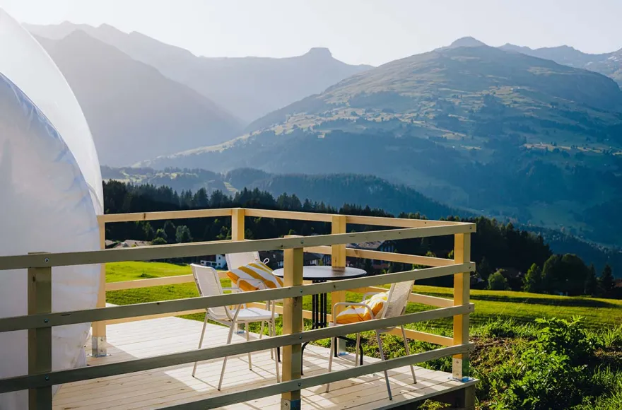 Bubble Übernachtung in der Deluxe- Suite für 2 (1 Nacht) in Graubünden
