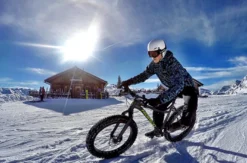 Fatbike-Downhill auf Schnee am Hochwurzen