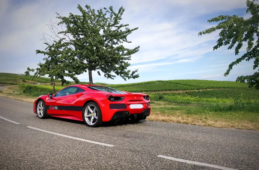 Ferrari fahren Bergstrasse im Elsass (6km)