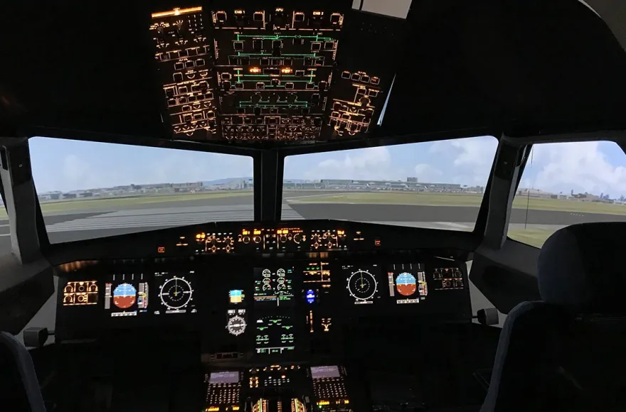 Flugsimulator Gensingen (A380 - Economy kurz)