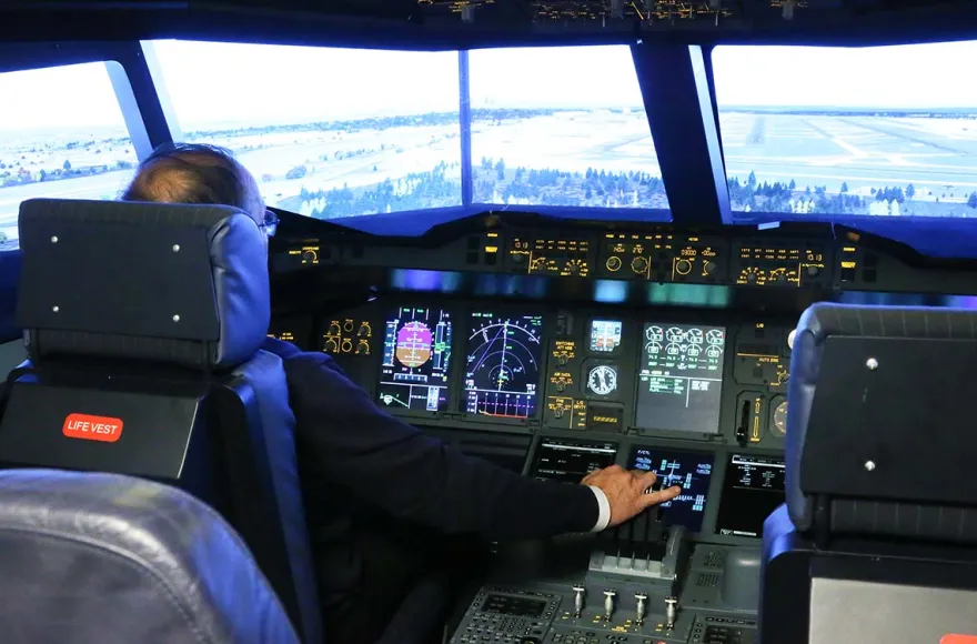 Flugsimulator Gensingen (A380 - Economy)