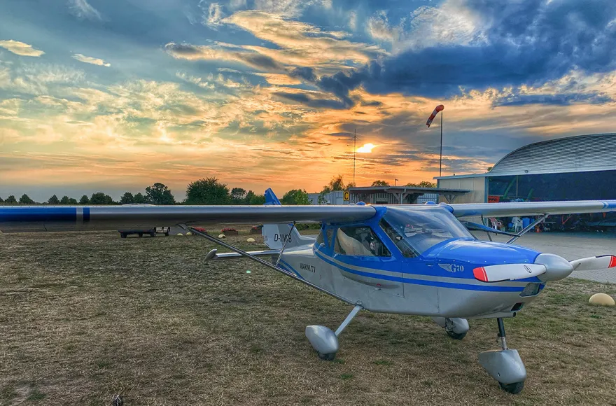 Flugzeug Rundflug Taucha (Sunset)