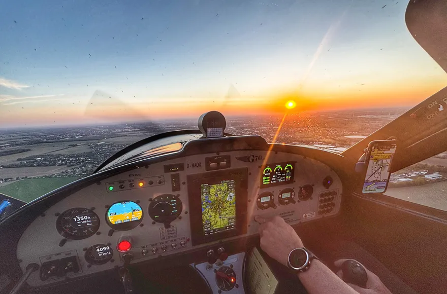 Flugzeug Rundflug Taucha (Sunset)