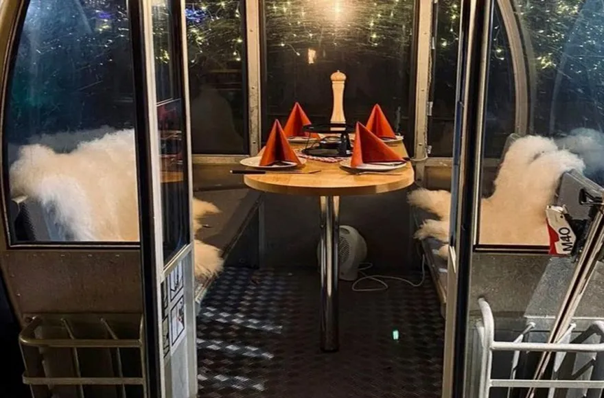Fondue in der stehenden Skigondel Furth bei Landshut für 2
