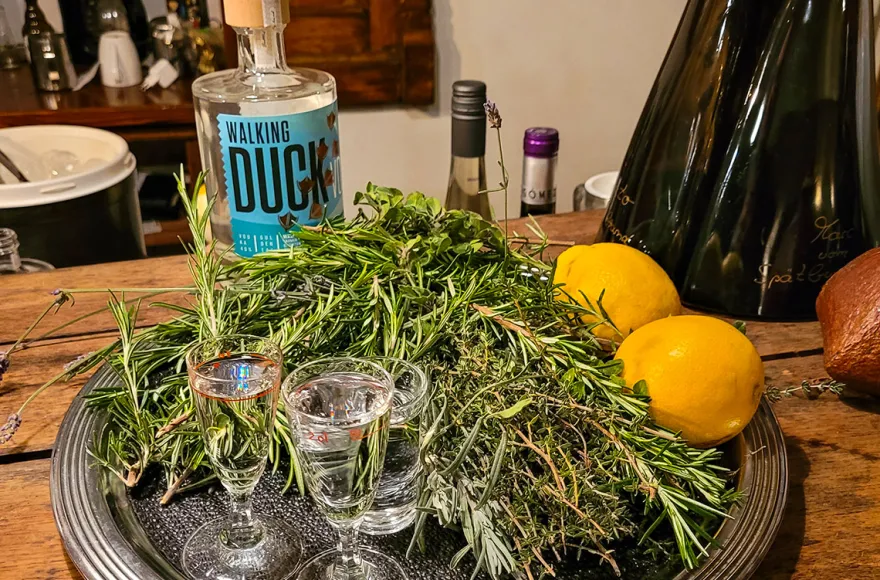 Gin Brennkurs Wallhausen mit 5-Gänge-Menü