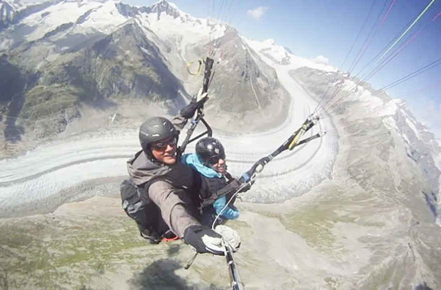 Gleitschirm-Tandemflug Fiesch (45 Min.)