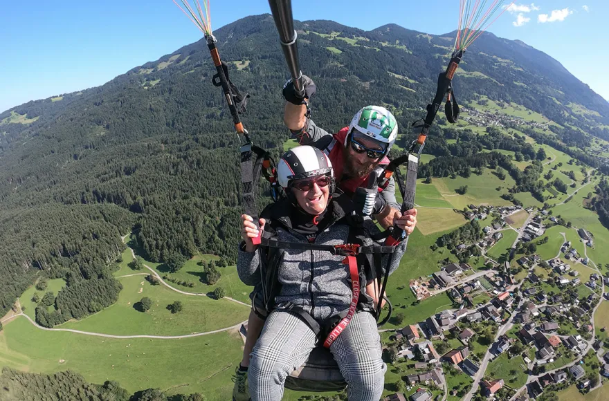 Gleitschirm Tandemflug Silbertal