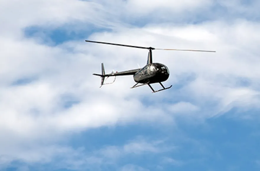 Heli-Rundflug über das Schalke-Stadion