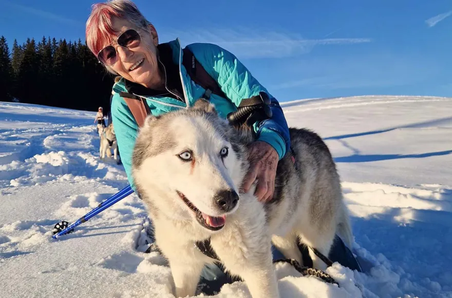 Husky Schneeschuhtrekking