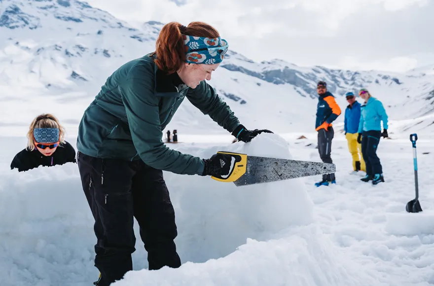 Iglu bauen in Adelboden