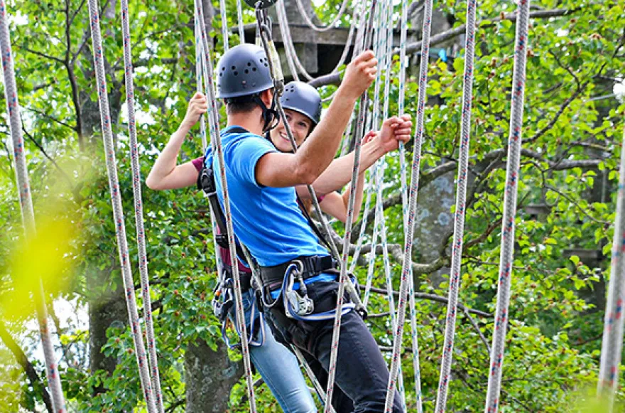 Kletterparcours im Waldseilgarten