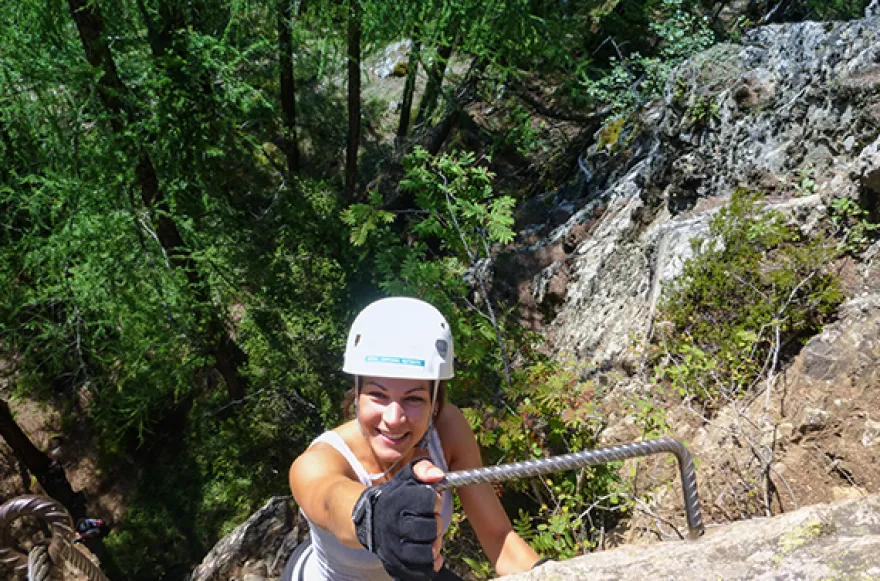 Klettersteig Tour am Lehnerwasserfall Sautens
