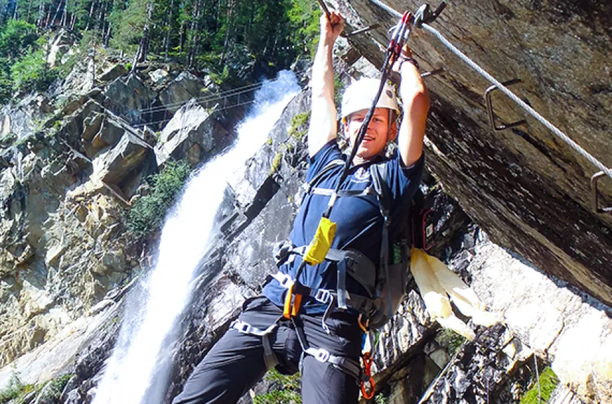 Klettersteig Tour am Lehnerwasserfall Sautens