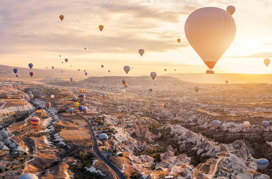 Kurzurlaub Kappadokien für 2 (3 Nächte) mit Heißluftballonfahrt