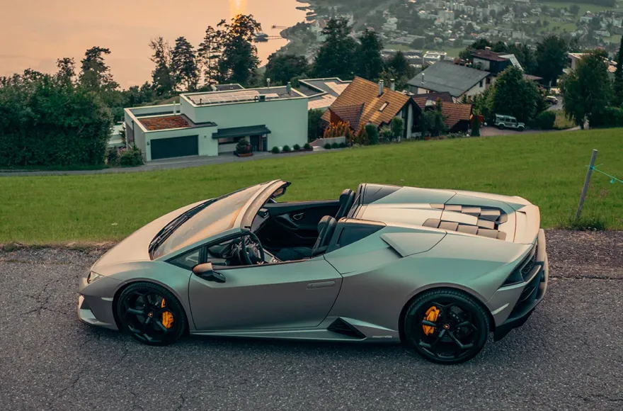 Lamborghini Huracan Evo Spyder fahren Widnau (6 Std.)