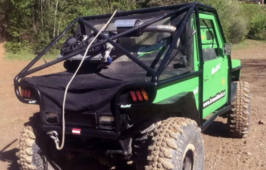 Mercedes Puch G offroad fahren in Stockerau