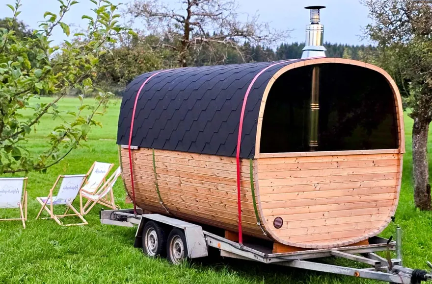 Mobile Panoramasauna mieten Wangen im Allgäu (Wochenendmiete)