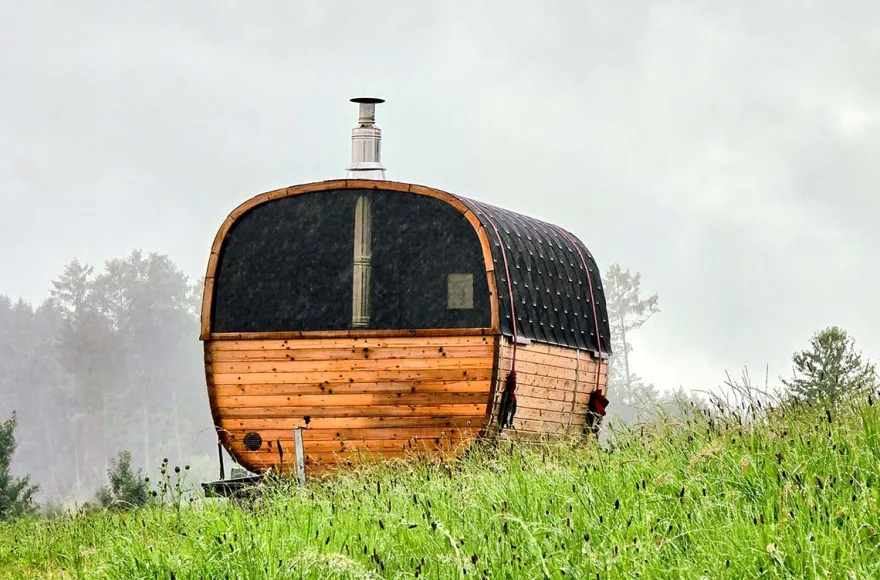 Mobile Panoramasauna mieten Wangen im Allgäu (Wochenendmiete)