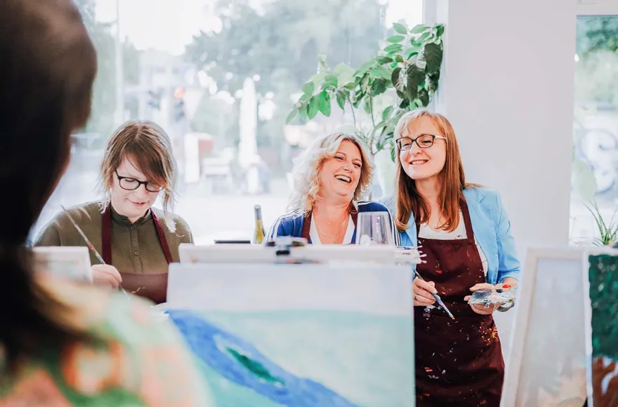 Paint & Drink mit Strukturpaste München
