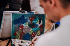 Paint & Drink mit Strukturpaste Hamburg