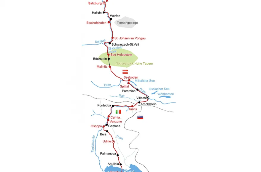 Radreise Villach-Grado für 2 (5 Nächte)