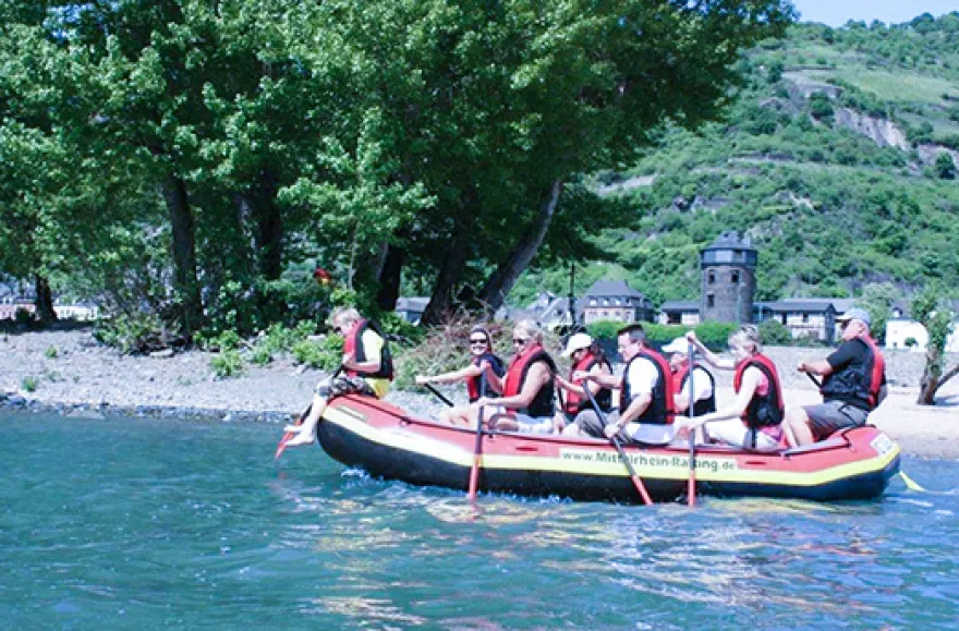 Riverrafting auf dem Rhein bei Assmannshausen