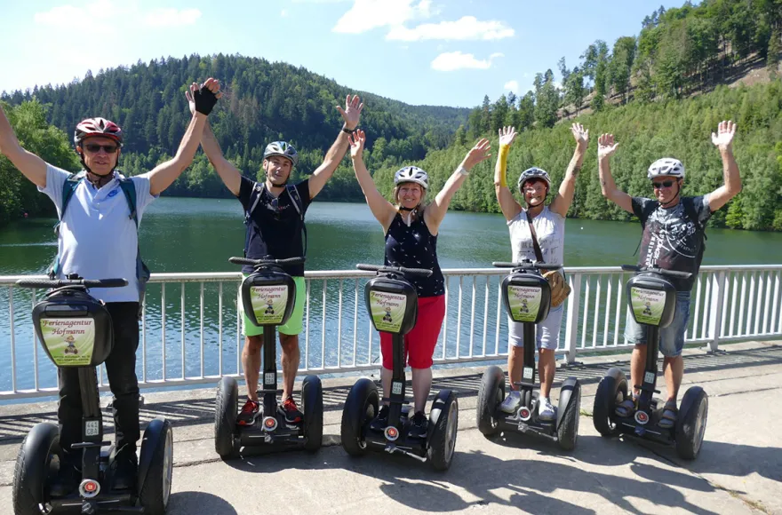 Segway fahren in Talsperre Leibis/Lichte