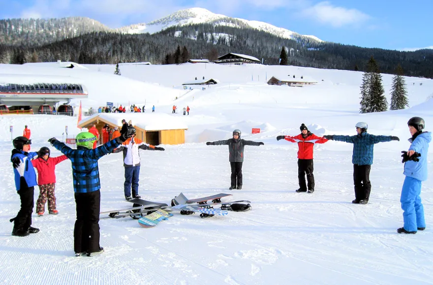 Snowboard Einsteigerkurs auf der Winklmoosalm