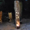 Stammlampe schnitzen mit Motorsäge
