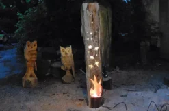 Stammlampe schnitzen mit Motorsäge