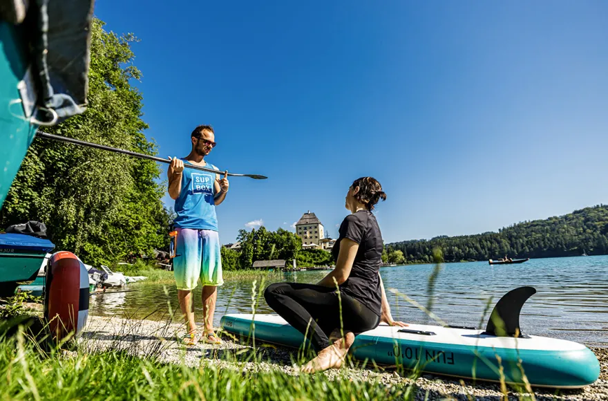 SUP Privatstunde für 2 Attersee