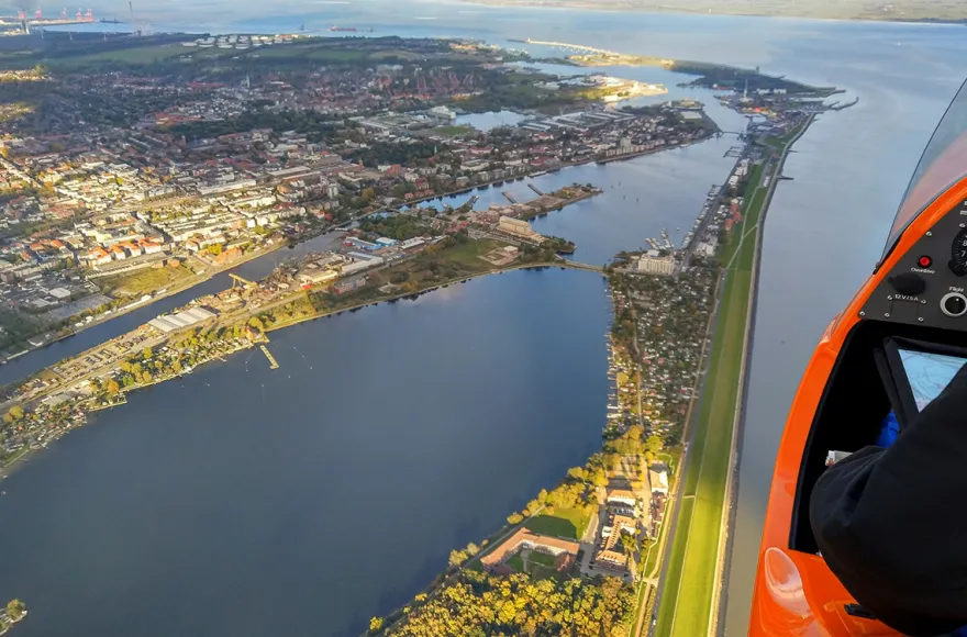 Tragschrauber Flug Nordsee Inseln