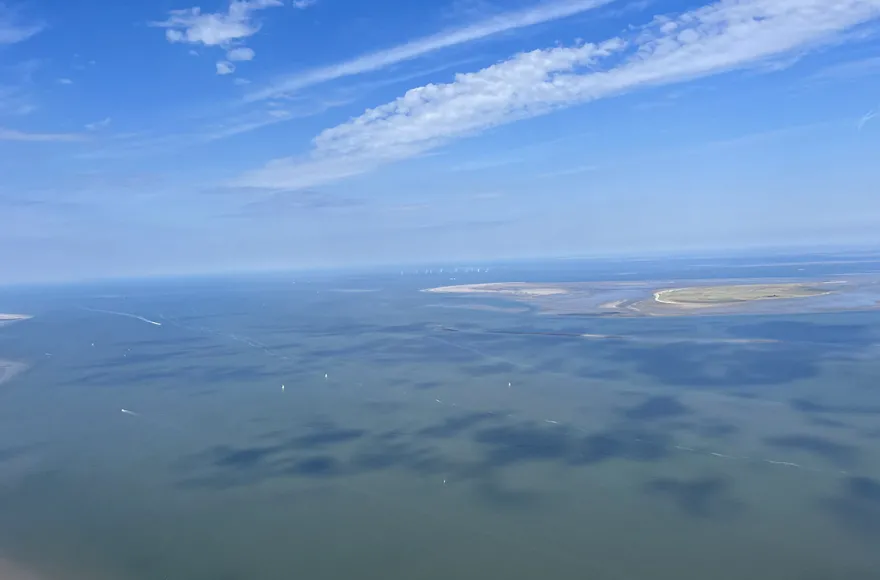 Tragschrauber Flug Nordsee Inseln