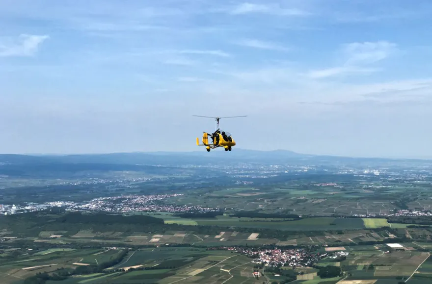 Tragschrauber-Rundflug Mosbach (60 Min.)