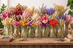 Trockenblumen Kranz selber machen Pliening