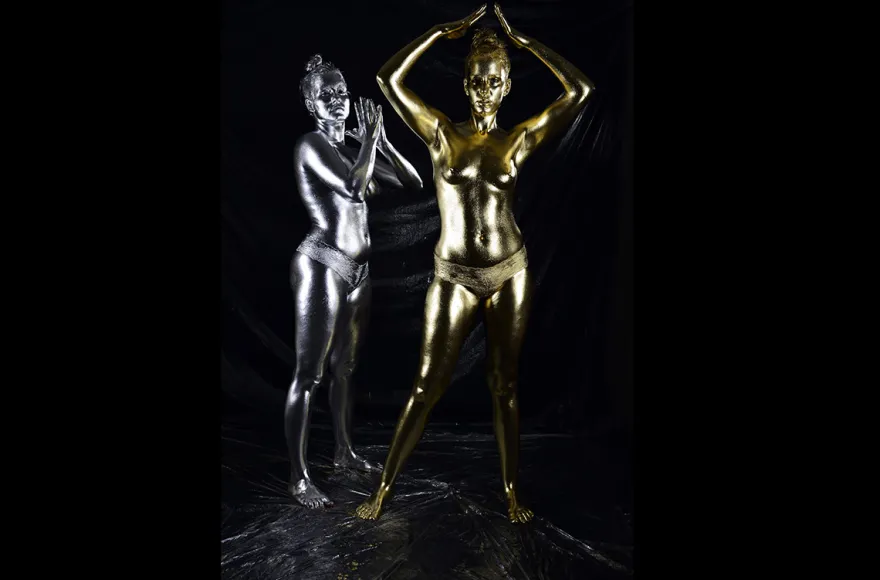 Vergoldungs-Bodypainting Farchant