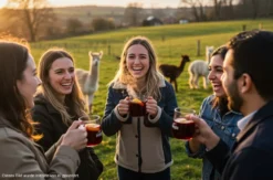 Weintasting auf der Alpakaweide