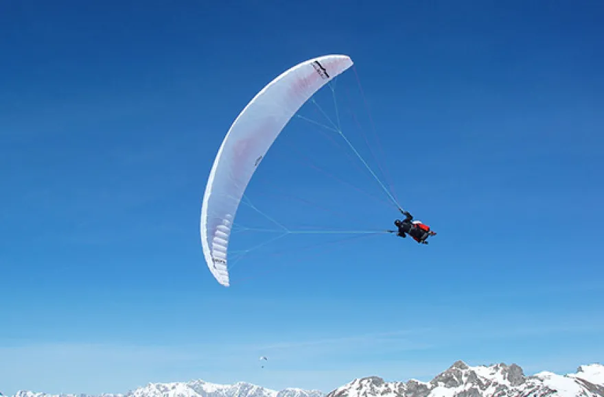 Winter Gleitschirm Tandemflug in Österreich